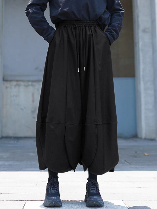 Mens Solid Color Wide-Leg Casual Pant SKUL17856