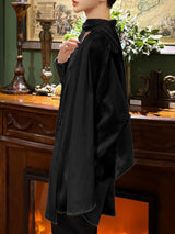 Men's Deconstructed Ribbon Long Sleeve Shirt SKUL37673