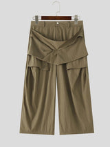 Men's Avant-Garde Deconstructed Tiered Pleated Oversized Baggy Wide Leg Pant SKUL65949