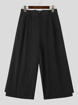 Mens Solid Layered Design Wide Leg Pants SKUK13137