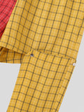 Mens Contrast Plaid Patchwork Cutout Pants SKUK20214