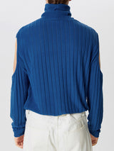 Mens Solid Color Deconstructed Textured Sweater SKUK72500