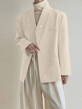 Men's Solid Color Tie Casual Long Sleeve Blazer SKUL27434