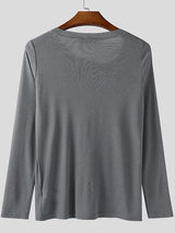 Men's Solid Color Basic Casual T-shirt SKUL34189