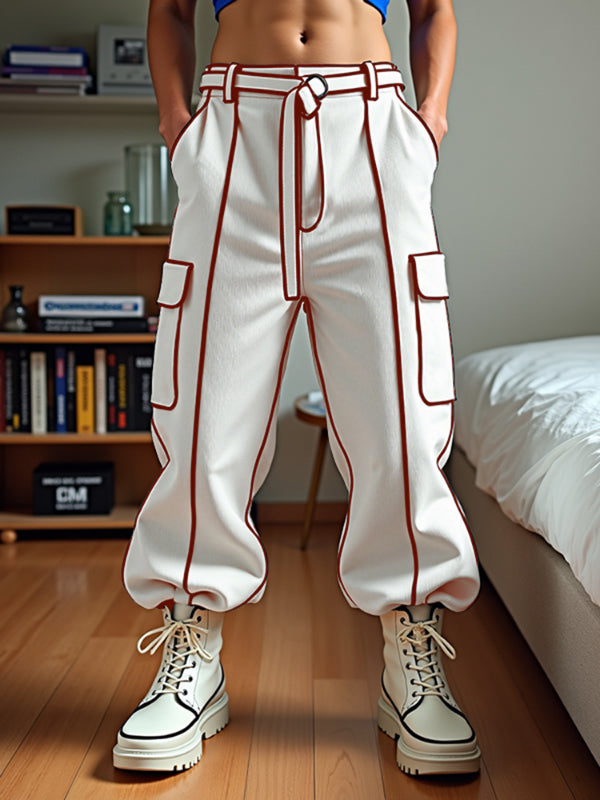 Mens Bold Stripe Color Block Casual Pant SKUL20520