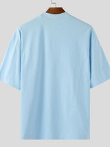 Men's Heart Patch Pocket Short Sleeve T-Shirt SKUL38086