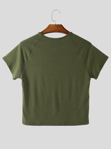 Mens Sheer Mesh Patchwork Short Sleeve T-Shirt SKUL13682