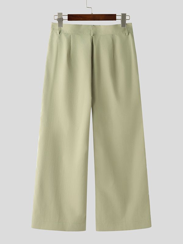 Men's Solid Color Deconstructed Layered Wide Leg Pant SKUL46193