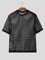 Mens Sheer Mesh Short Sleeve T-Shirt SKUL19709