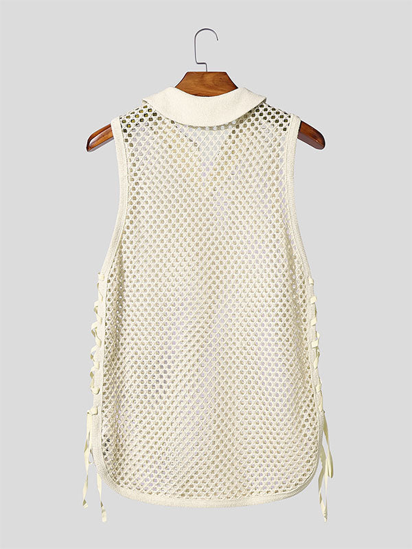 Mens Sheer Mesh Hollow Casual Tank SKUL17893