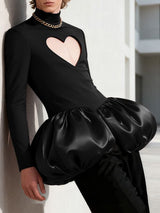 Men's Heart Cut Princess Hem Long Sleeve T-shirt SKUL38701