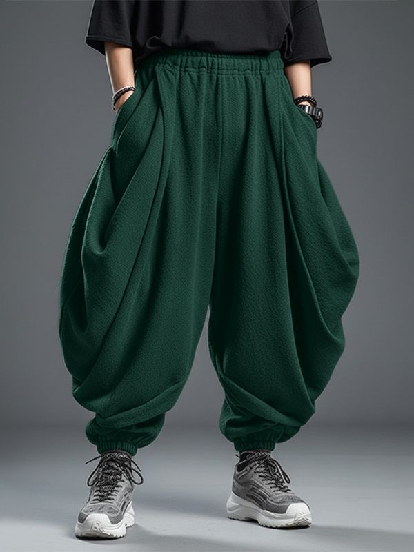 Men's Casual Oversized Loose Textured Pant SKUL48787