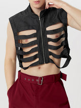 Mens Cutout See Through Sleeveless Crop Top SKUK59619