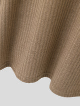 Mens Ribbed Knit Collared Long-Sleeve Sweater SKUK74073