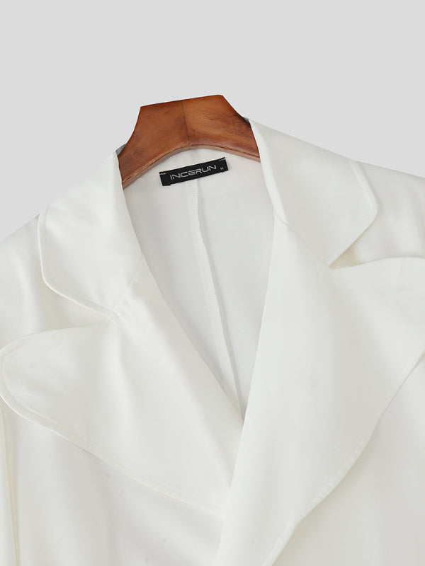 Men's Solid Casual Long Sleeve Blazer SKUL27300