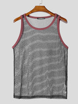 Mens Mesh Sheer Colorblock Tank SKUK97850