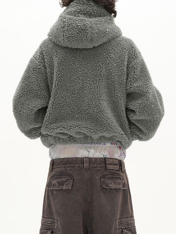 Men's Plush Zip-Up Long Sleeve Hoodie SKUL37707