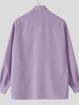 Men's Plaid Tie Long Sleeve Shirt SKUL36327