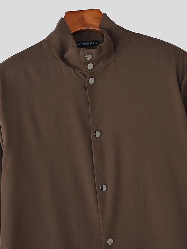 Men's Irregular Hem Long Sleeve Blazer SKUL40289