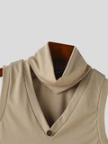 Mens Solid Textured V-Neck Sleeveless Vest SKUK63980