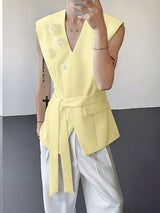 Men's 3D Floral Decor Casual Waistcoat SKUL26081