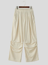 Mens Solid Color Corduroy Wide Leg Pant SKUL13319