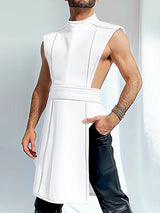 Mens Asymmetric Hem Design Sleeveless Tank SKUK90468