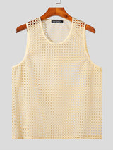 Mens Beach Style Mesh Sleeveless Tank SKUK67988