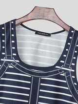 Men's Stripe Knit Casual Tank SKUL47885