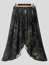 Men's Ripple Print Design Skirt SKUL48791
