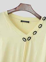 Men's Minimalist Drawstring Short Sleeve T-Shirt SKUL18017