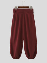 Men's Solid Color Oversized High Waist Pant SKUL50080