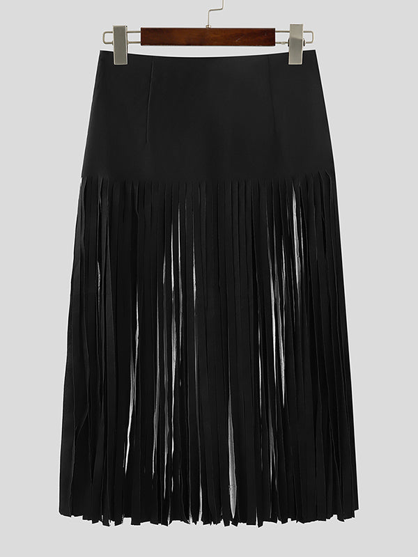 Mens Split Hem Midi Skirt SKUK84221