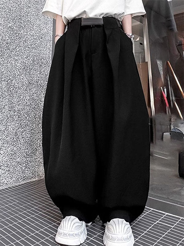 Mens Solid Color Wide Leg Casual Pant SKUL12492