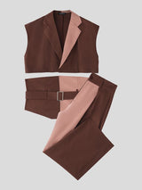 Men's Color Block Two Pieces Outfit SKUL39887