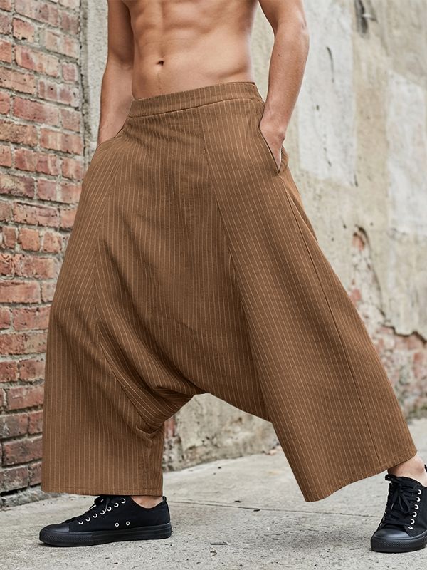 Men's Striped Wide Leg Casual Pant SKUL51049