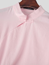 Men's Irregular Hem Long Sleeve Shirt SKUL29558