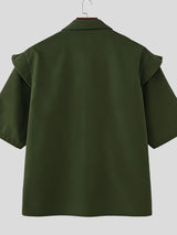 Men's Faux Two Piece Design Half Sleeve Shirt SKUL53154