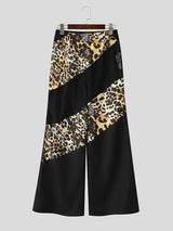 Men's Leopard Print Lace Wide-Leg Pant SKUL66102