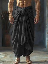 Mens Ruched Textured Twist Casual Pant SKUL15379