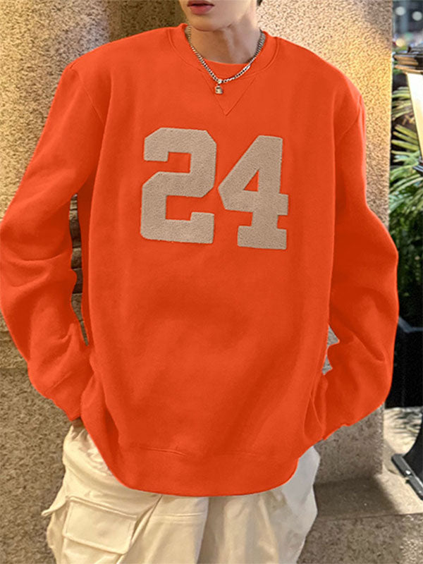 Mens Number Print Long-Sleeve Sweatshirt SKUK81478