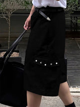 Men's Metal Stud Loose Fit Cropped Short SKUL24774