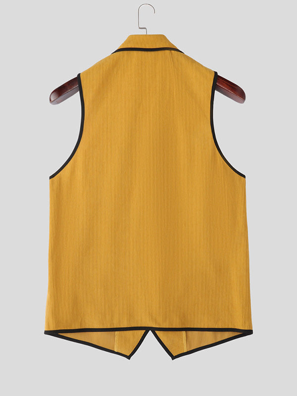 Men's Bold Striped Contrast Casual Waistcoat SKUL31255
