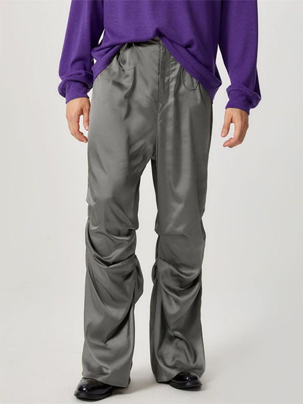 Mens Satin Ruched Design Casual Pant SKUK83126