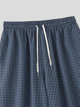 Mens Plaid Casual Loose Fit Pant SKUL17864