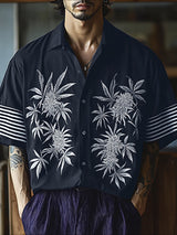 Mens Floral Print Short Sleeve Shirt SKUL17012