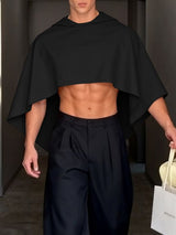 Men's Solid Color Irregular Design Cloak SKUL42503