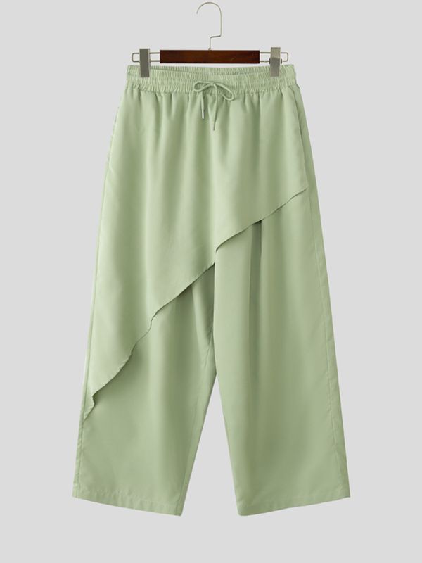 Men's Avant-Garde High Street Deconstructed Asymmetric Wrapped Pant SKUL68318