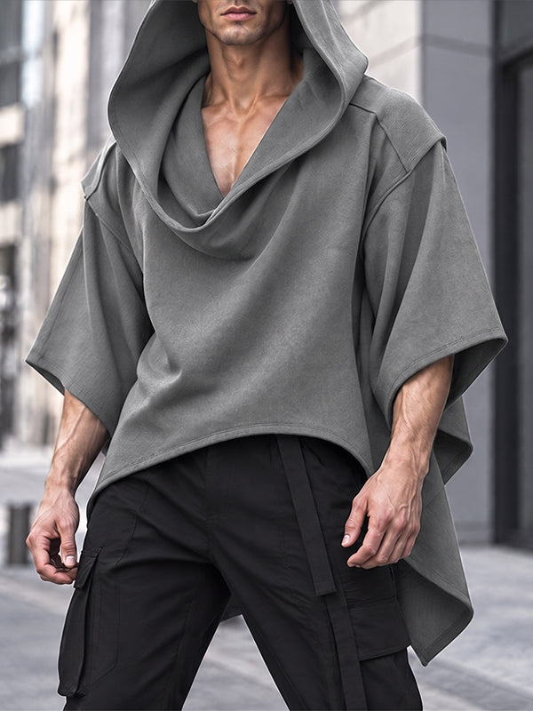 [Pre-order] Men's Japanese Ninja City Walk Batwing Short Sleeve Oversized Hooded Sweatshirt SKUL88530