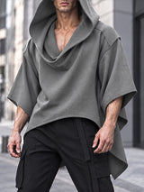 [Pre-order] Men's Japanese Ninja City Walk Batwing Short Sleeve Oversized Hooded Sweatshirt SKUL88530